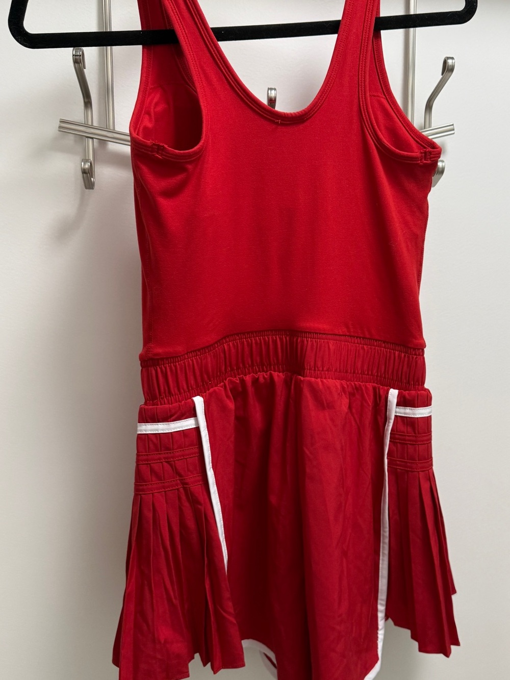 Rae Mode Red Women's Athletic Tank Romper - Picture 3 of 3